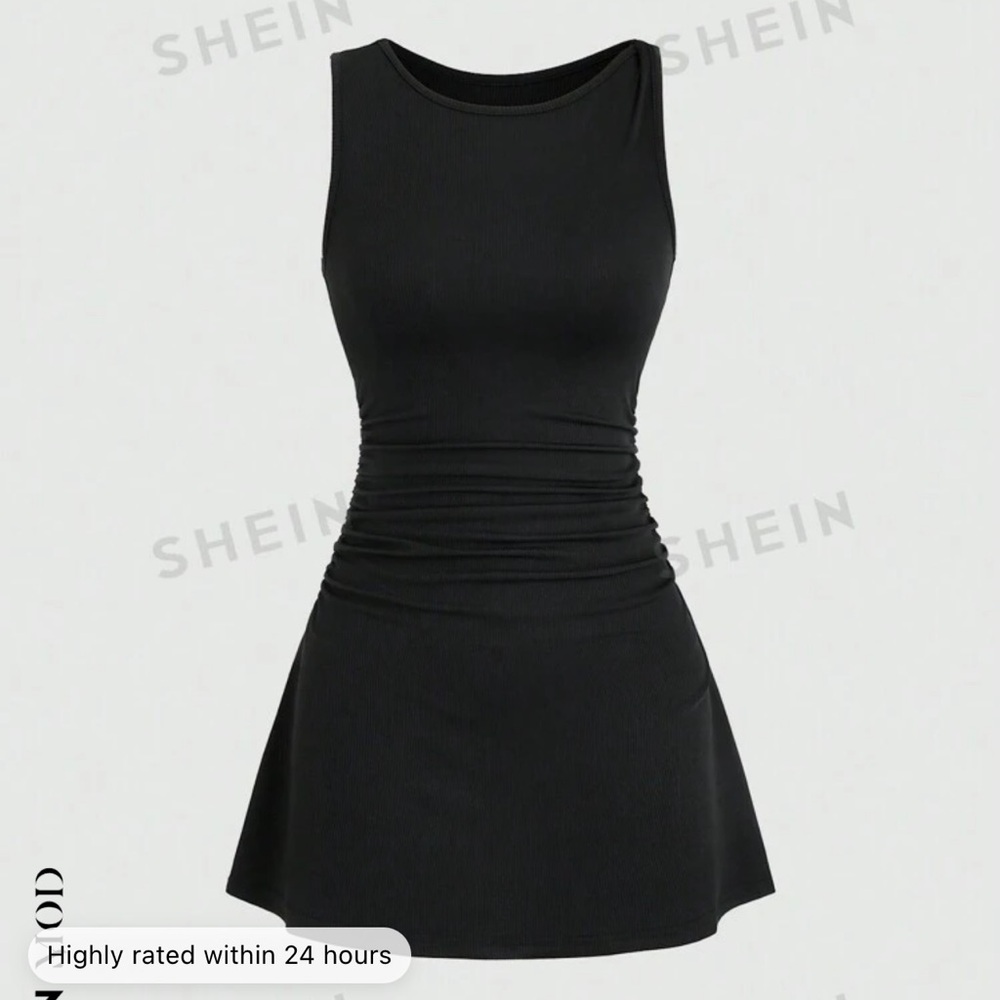 BRAND NEW NEVER WORN SHEIN MOD Women's Solid Color Simple Daily Sleeveless Dress